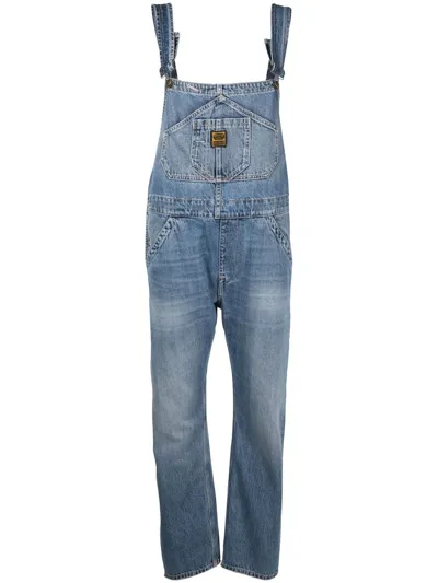 Washington Dee Cee Blue Washington Dungarees In Distressed Denim  Woman