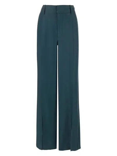 Bottega Veneta Wide Leg Trousers In Green