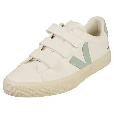 Pre-owned Veja Recife Logo Chromefree Herren White Green Sneaker Beilaufig - 43 Eu