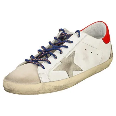 Pre-owned Golden Goose Superstar Herren White Red Sneaker Mode - 42 Eu