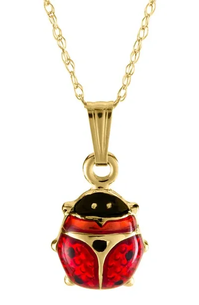 Mignonette Kids' 14k Gold Ladybug Necklace