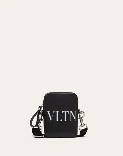 Valentino Garavani Small Vltn Leather Shoulder Bag In ブラック/ホワイト