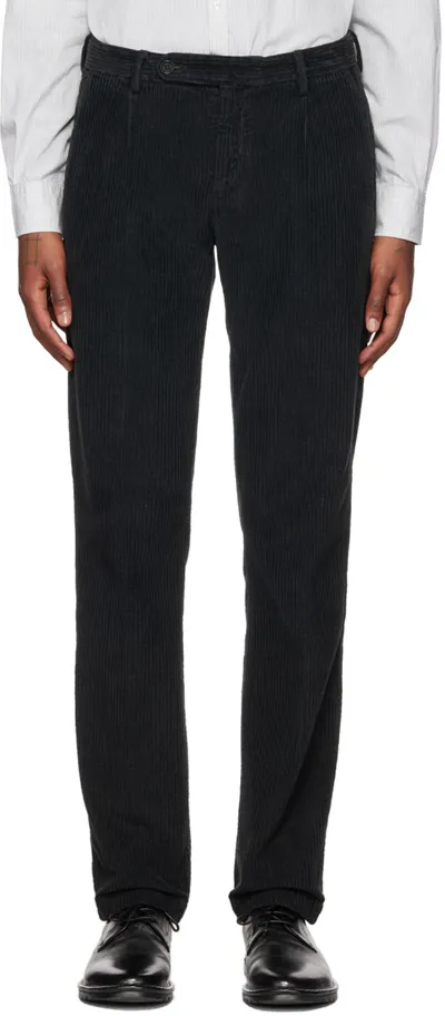 Massimo Alba Black Ionio2 Trousers In U908 Nero Lavato