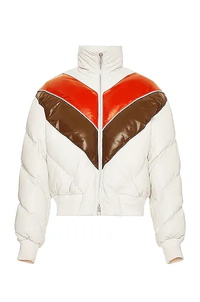 Bottega Veneta Smooth Nappa Coloured Blouson In Popcorn  Gingersnap & Burst