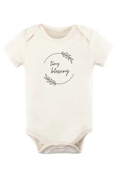 Tenth & Pine Kids' Tiny Blessing Organic Cotton Bodysuit In Natural