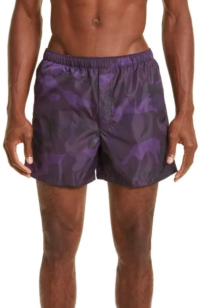 Valentino Purple Camo Swim Shorts