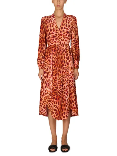 Stella Mccartney Leopard-print Silk Crepe De Chine Shirt In Martini Pink