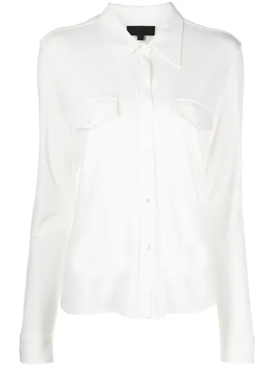 Nili Lotan Women's Aveline Crepe Shirt In White