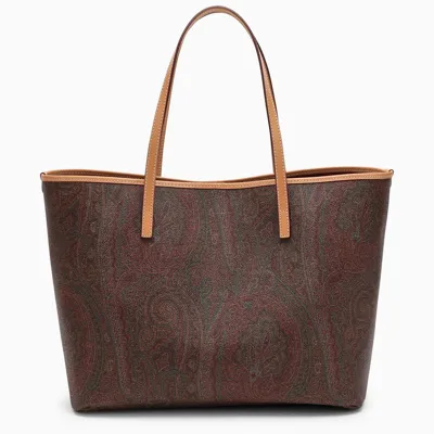 Etro Medium Multi-coloured Tote Bag In Brown