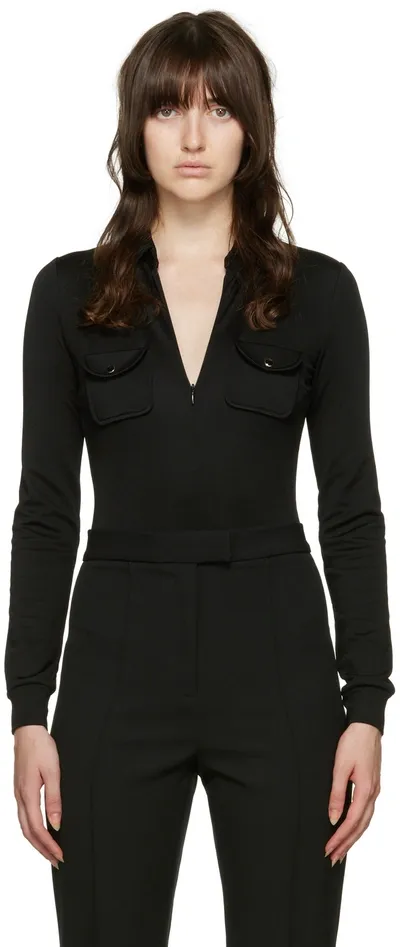 Maiden Name Ssense Exclusive Black Adrienne Bodysuit