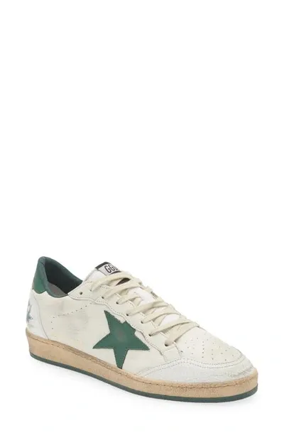 Golden Goose Ball Star Sneaker In White,green