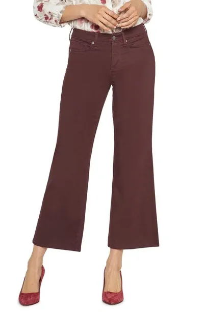 Nydj Julia Relaxed High Rise Flared Jeans In Eggplant