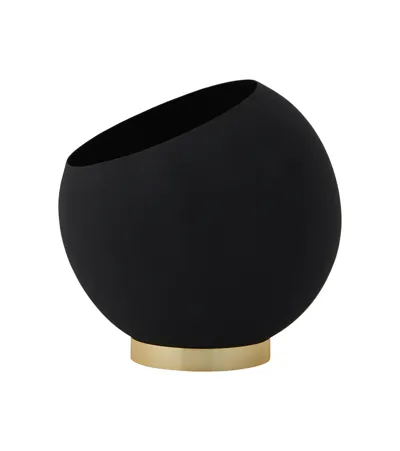 Aytm Medium Globe Flower Pot In Black