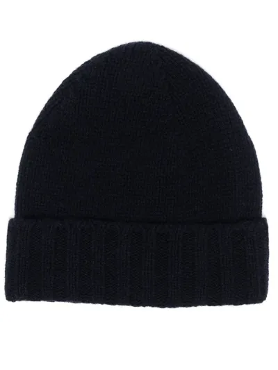 Filippa K Knitted Beanie Hat In Blue