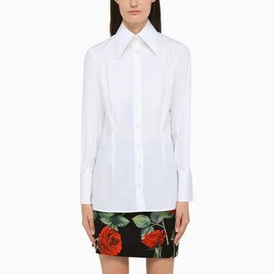 Dolce & Gabbana White Slim Fit Long Sleeve Shirt