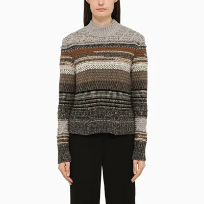 Chloé Wool Sweater With Multi-coloured Filaments In Multicolor