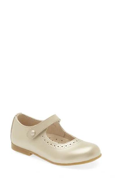 Footmates Kids' Emma Mary Jane In Soft Gold