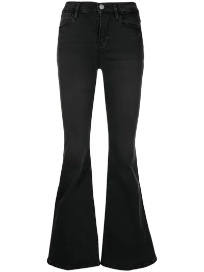 Frame Le Pixie Flared Jeans In Schwarz