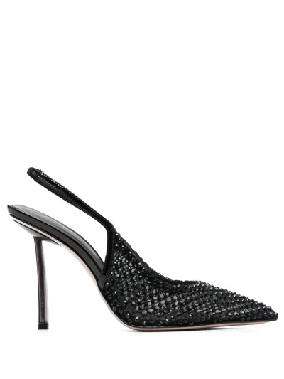 Le Silla Gilda Mesh-panel Pumps In Black