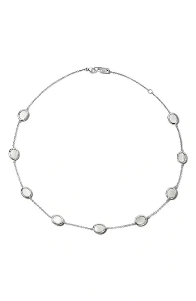 Ippolita 925 Polished Rock Candy&reg; Short Confetti Necklace In Mother-of-pearl, 18"l In Silver