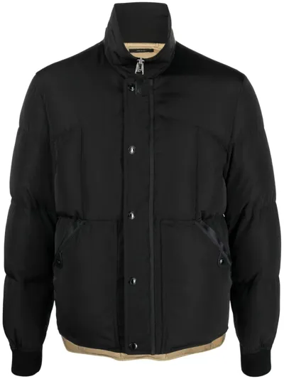 Tom Ford Quilted Down Jacket In Black