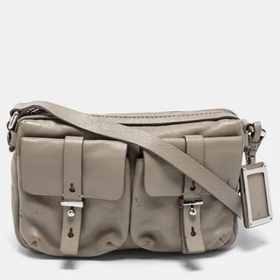 Pre-owned Marc By Marc Jacobs Grey Leather Crossbody Bag