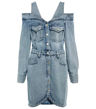 Isabel Marant Pelonaga Denim Minidress In Blau