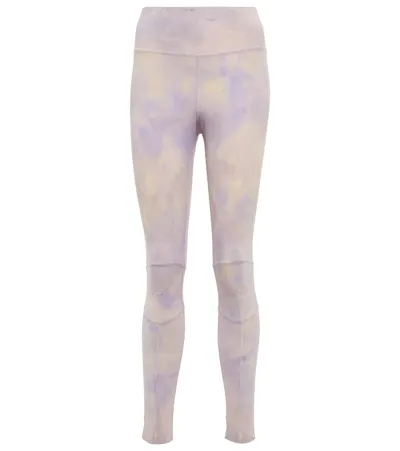 Moncler Abstract Pattern Leggings In Viola