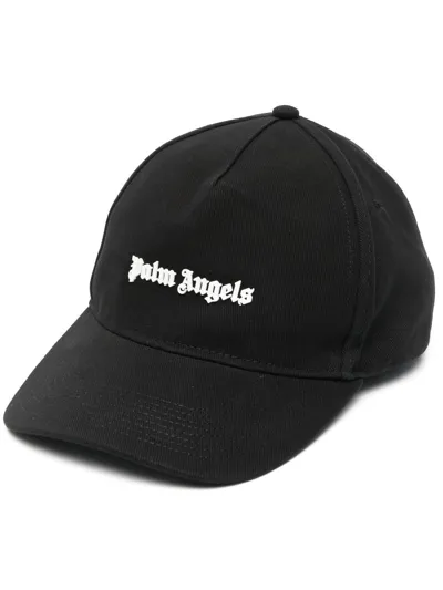 Palm Angels Logo-print Baseball Cap In Black