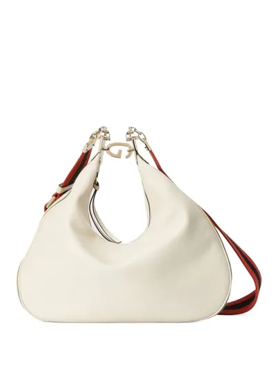 Gucci Medium Attache Shoulder Bag In White