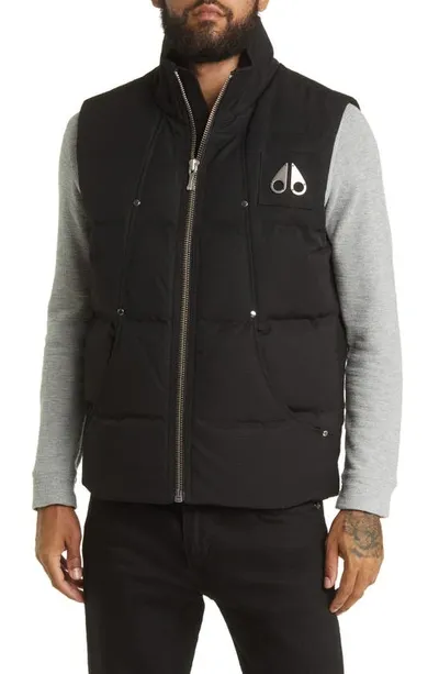 Moose Knuckles Montreal Down Vest In Black