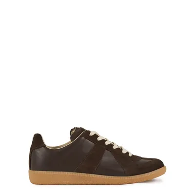 Maison Margiela Replica Brown Leather Sneakers In Chic Brown