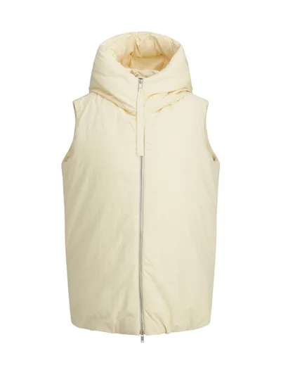 Jil Sander + Chaleco Zip In Beige