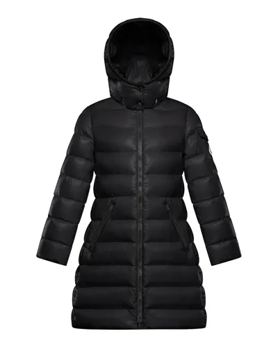 Moncler Kids' Girl's Moka Long Puffer Coat In Black