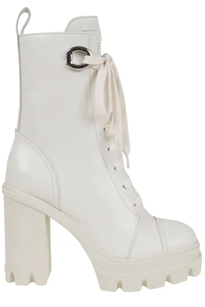 Giuseppe Zanotti Cubalibre Leather Boots In White