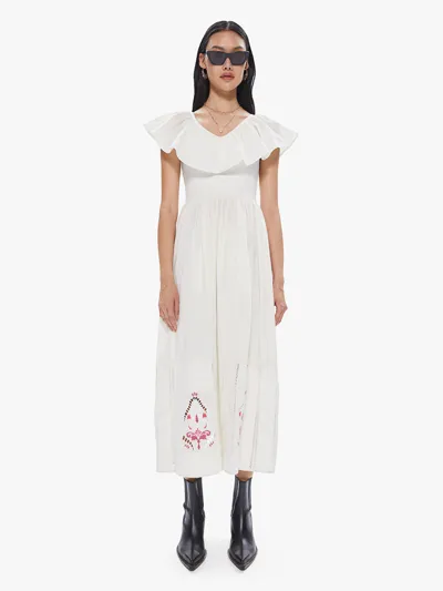 Maria Cher Tilda Midi Dress Off-white In Natural