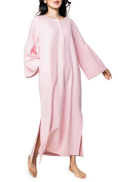 Petite Plume Cotton Flannel Nightgown In Pink