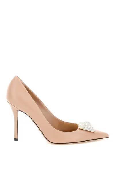 Valentino Garavani One Stud 100mm Crystal-embellished Pumps In Pink