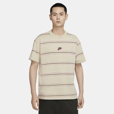 Nike Sportswear Premium Essentials Men's Striped T-shirt In Brown