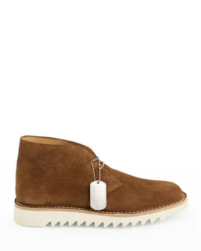 Kenzo Wave Lace-up Boots In 14 - Dark Camel