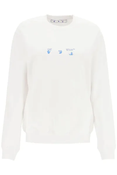 Off-white Swimming Logo Sweatshirt In White Blue (white)