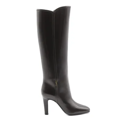 Saint Laurent Jane Monogram Boots In Smooth Leather In Cioccolato