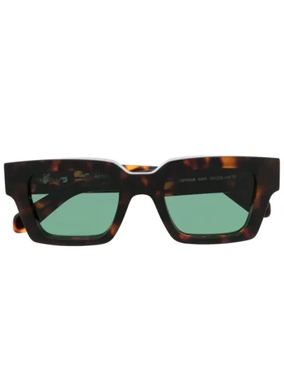 Off-white Virgil Square-frame Sunglasses In Braun