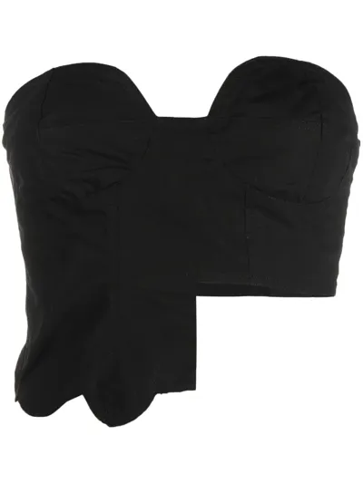 Barbara Bologna Bustier Crop Top In Black