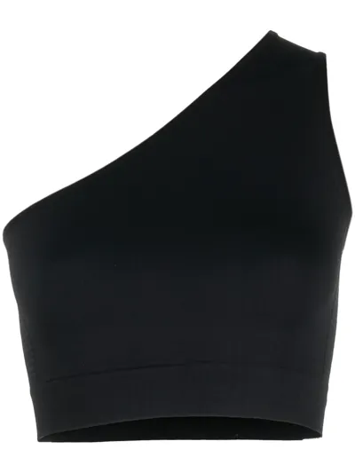 Rick Owens Black One Shoulder Active Sports Bra