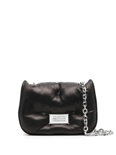 Maison Margiela Small Glam Slam Flap Shoulder Bag In Black