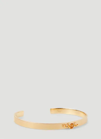 Maison Margiela Numerical Bangle Bracelet In Gold