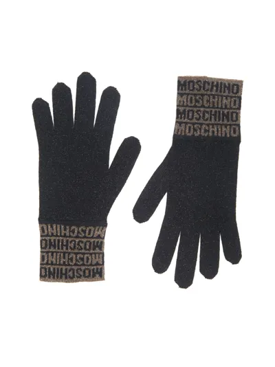 Moschino Gloves Grigio-beige  Woman In Grey/beige