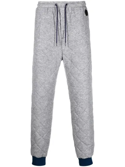 Viktor & Rolf Diamond-quilted Track Pants In Grey