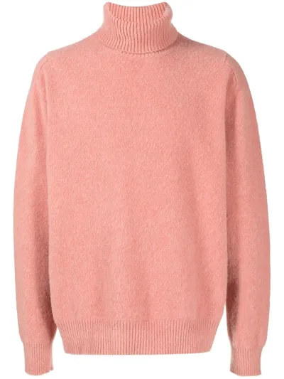 Oamc Roll-neck Knit Jumper In Rosa